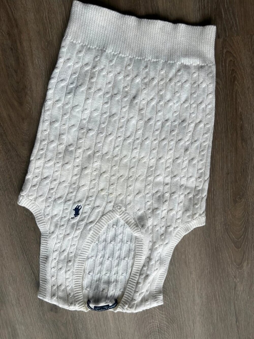 Ralph Lauren Sport Cable Knit Sweater Vest White